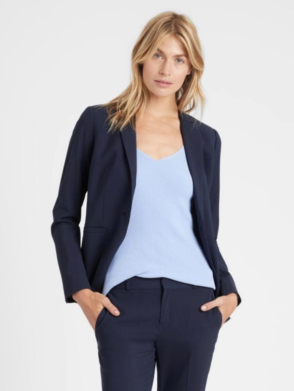Banana Republic Classic-Fit Washable Italian Wool-Blend Blazer